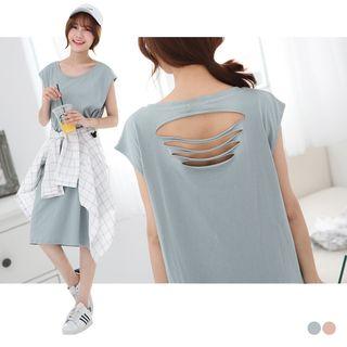 Ripped Back T-shirtdress