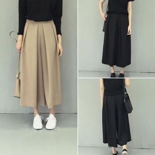 Plain Cropped Culottes