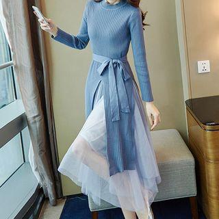 Set: Long Slit Sweater + Midi Skirt