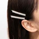 Faux Pearl Hair Pin 1 Pair - Hair Clip - One Size