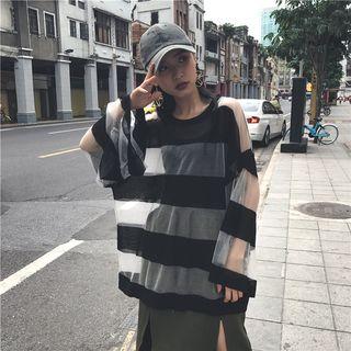 Striped Sheer Top