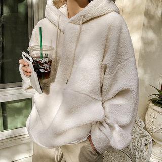 Kangaroo-pocket Sherpa-fleece Hoodie