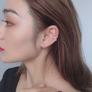 925 Sterling Silver Planet Cuff Earring 1 Pair - As Shown In Figure - One Size