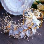 Leaf Bridal Headband Gold - One Size