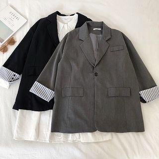 Double-pocket Long-sleeve Blazer