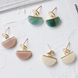 Semicircle Resin Dangle Earring