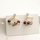 Faux Crystal Square Alloy Dangle Earring