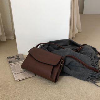 Faux-leather Envelope Shoulder Bag