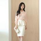 Peplum Pencil Skirt
