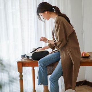 Linen Blend Loose-fit Robe Cardigan