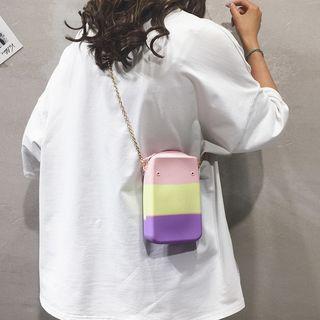 Striped Box Crossbody Bag