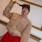 High-neck Faux-fur Lining Padded Jacket