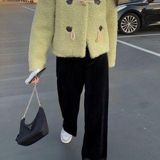 Waistband Velvet Wide Pants