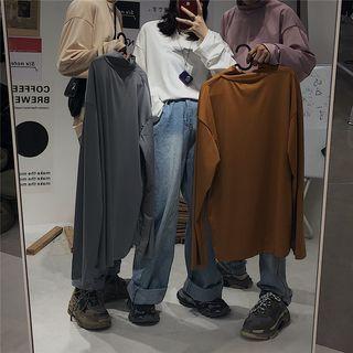 Couple Matching Plain Long-sleeve Top