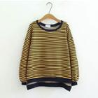 Striped Dip Back Pullover