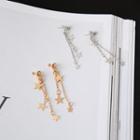 Alloy Star Fringed Earring Gold - One Size