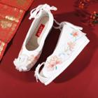 Flower Embroidered Embroidered Hidden-wedge Hanfu Shoes