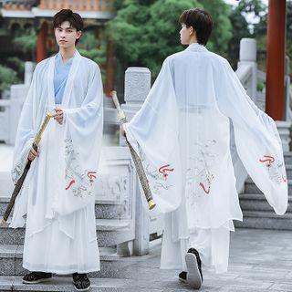 Plain Hanfu Top / Maxi Skirt / Light Jacket / Set