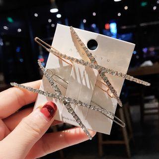 Cross Rhinestone Alloy Hair Clip