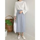 Linen Long H-line Skirt