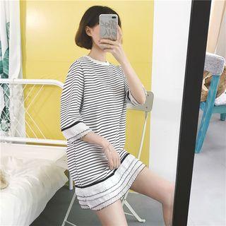 Striped Frilled Dress