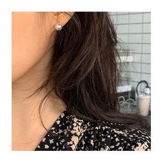 Faux Pearl Ear Studs Ivory - One Size