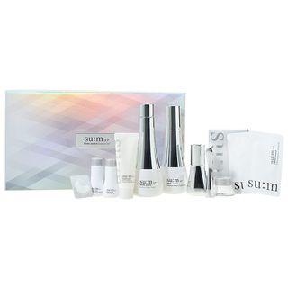 Su:m37 - White Award Special Set: Micro Clear Toner 150ml + 20ml + Moisture Balancing Emulsion 120ml + 20ml + Spot Essence Ex 30ml + Ultimate Whitening Ampoule Capsule 2g + Cream 8g + Micro Whipping Deep Cleansing Foam 40ml + Spot Enhancer 6g X 6pcs 9pcs