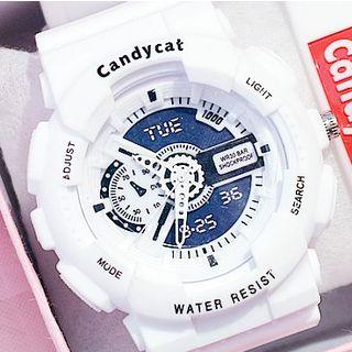 Round Digital Strap Watch