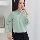 Straight-cut Dress Pants / Rhinestone Blouse / Pencil Skirt / Midi A-line Mesh Skirt