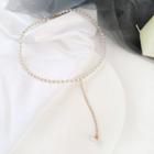 Alloy Faux Pearl Y Necklace 1 Pcs - Necklace - Gold - One Size