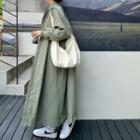 Drawstring-waist Maxi Field Coat