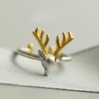 Reindeer Open Ring Silver - One Size