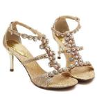 Rhinestone High Heel Sandals