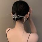 Flower Alloy Hair Stick Silver - One Size