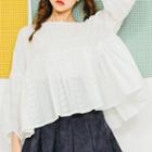 Frilled Puff-sleeve Blouse
