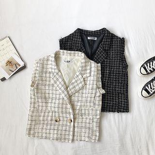 Plaid Tweed Vest