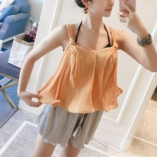 Set: Plain Bikini + Top + Shorts
