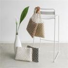 Set: Fishnet Tote + Faux-leather Pouch