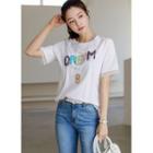 Dream Beaded Tulle-trim T-shirt