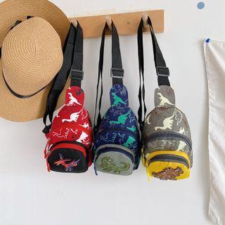Dinosaur Print Nylon Sling Bag