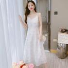 Spaghetti-strap Flower Printed Dress