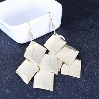 Square Alloy Fringed Earring