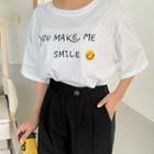 Smile Printed Loose-fit T-shirt