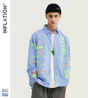 Neon-print Loose-fit Shirt