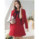Faux Pearl Button Tweed Jacket