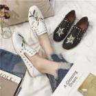 Studded Embroidery Loafers