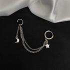 Star & Crescent Hoop Earring
