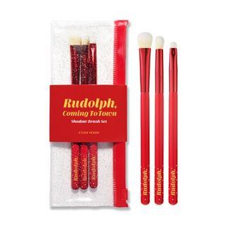 Etude House - Eyeshadow Brush Set Rudolph Holiday Edition 3 Pcs