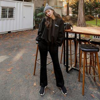 Set: Challenger Loose-fit Hoodie + Boot-cut Sweatpants