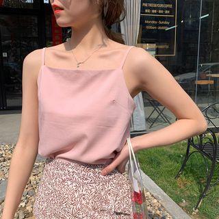 Spaghetti Strap Linen Top